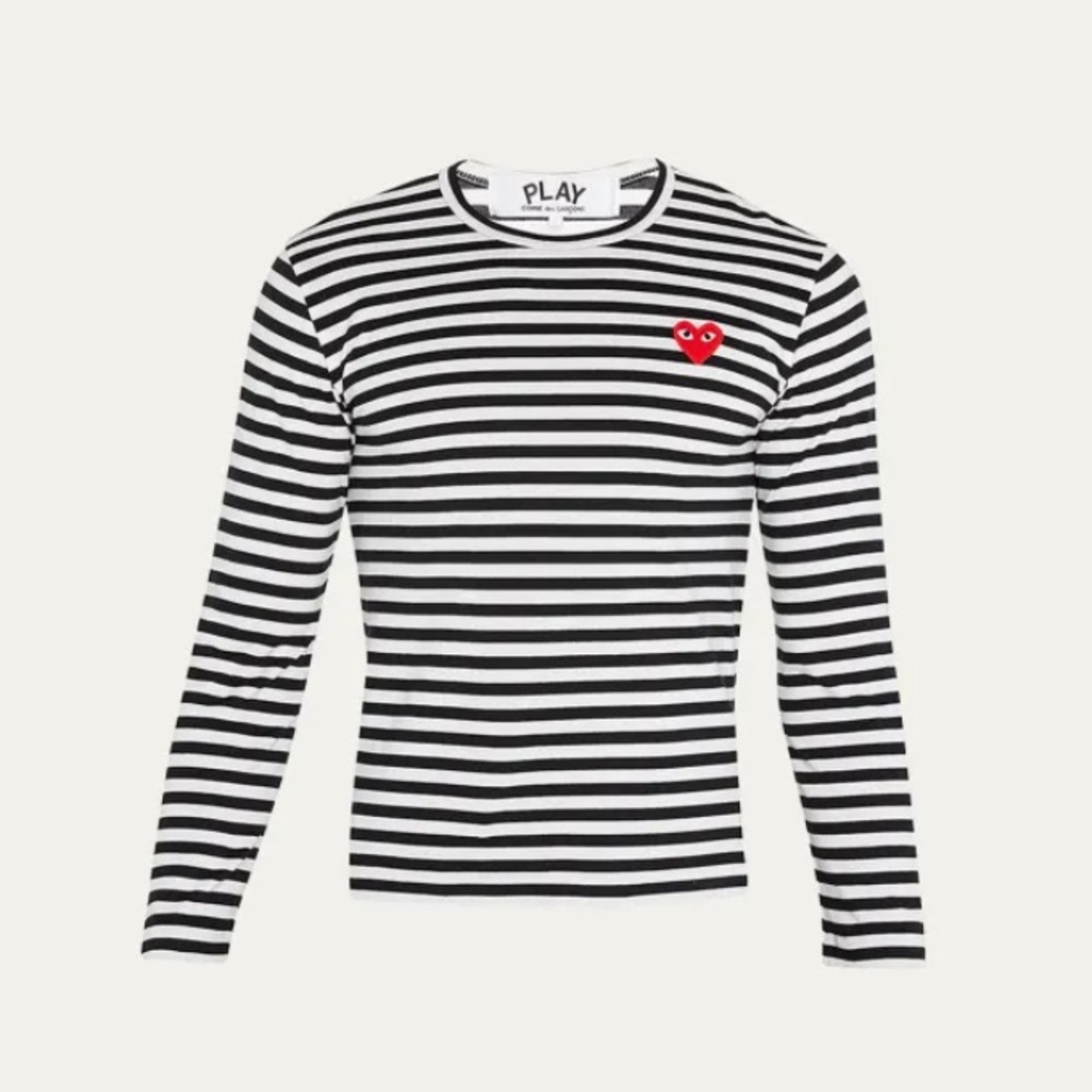 Black & White Striped Long Sleeve Tee